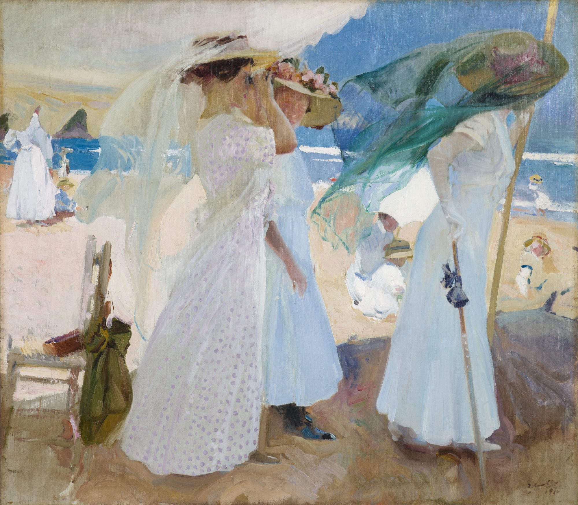 Under the Awning, Zarauz, Joaquin Sorolla