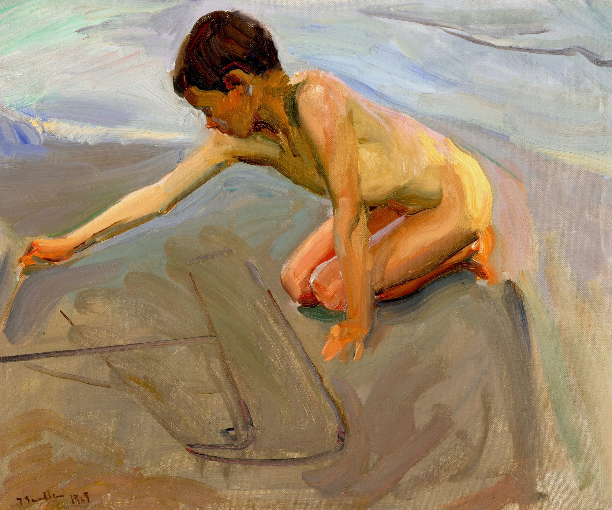 Drawing in the Sand, Joaquin Sorolla
