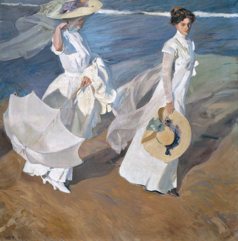 Strolling along the seashore