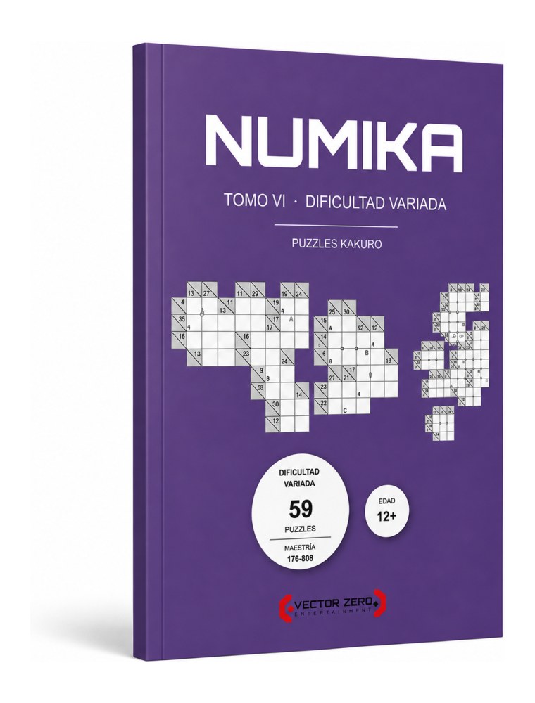Render del libro NUMIKA Tomo VI de pie, portada